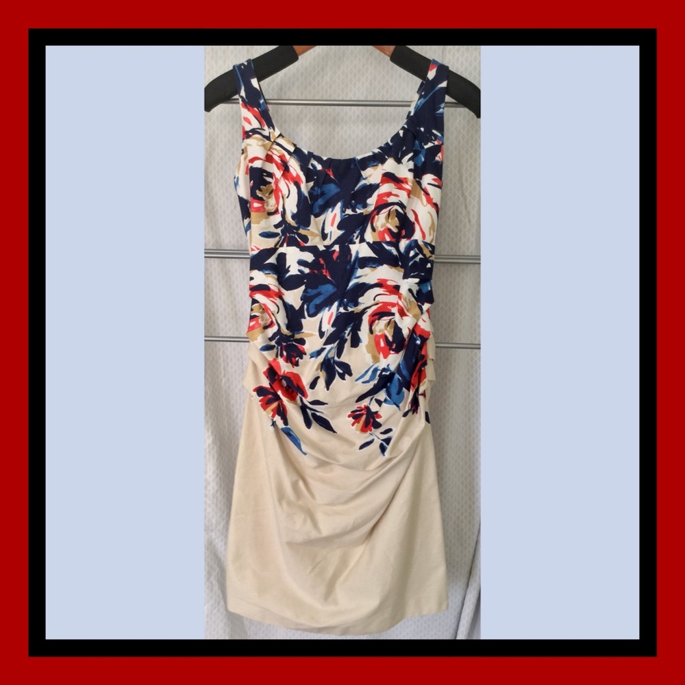 Suzi Chin floral sleeveless sheath dress 8
